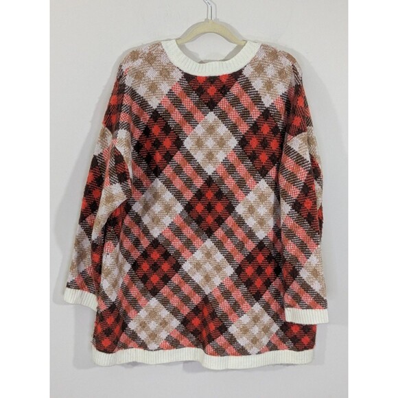 TALBOTS Ivory Brown Orange Argyle Gold Buttons Classic Soft Cardigan Plus SZ 2X - Picture 11 of 11